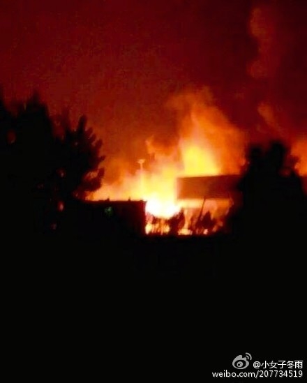 山東省の化学工場で爆発事故が発生（ネット写真）