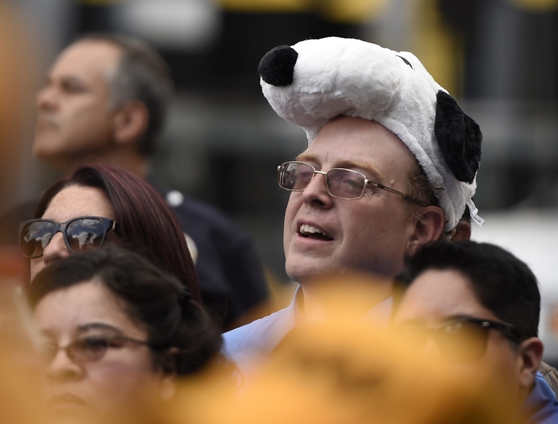 イベントに集まったファン(ROBYN BECK/AFP/Getty Images)